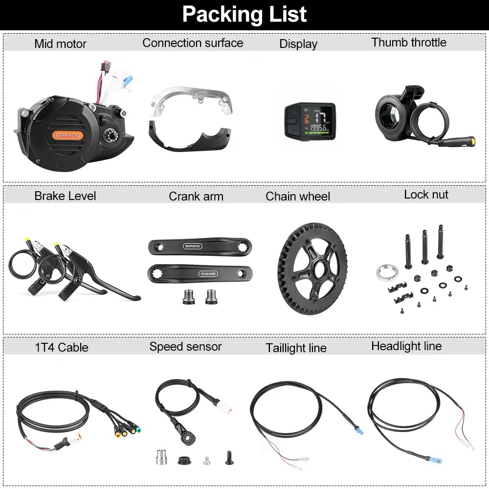 Bafang M620 G510 48V 1000W MID Drive Motor Conversion Kit for Snow Ebike