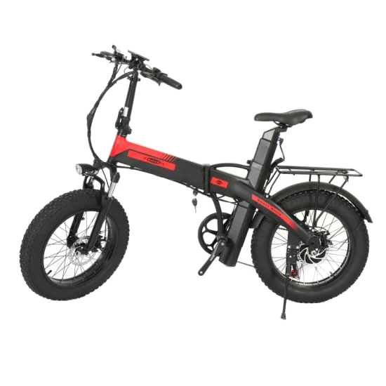 Bicicleta de montaña eléctrica plegable de 20 pulgadas para adultos con suspensión delantera de freno de disco doble de Motor de 500 W