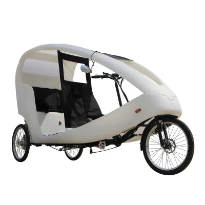 Nuevo diseño, bicicleta de carga eléctrica para adultos, triciclo de tres ruedas, coche Solar de pasajeros, Rickshaw Velo Taxi al aire libre